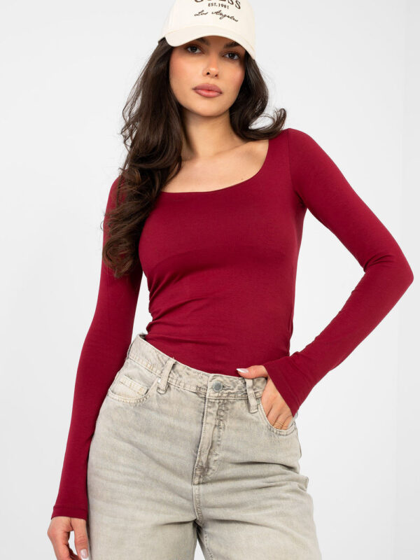Bluzka Model RV-BZ-A1193.26 Bordo - Rue Paris