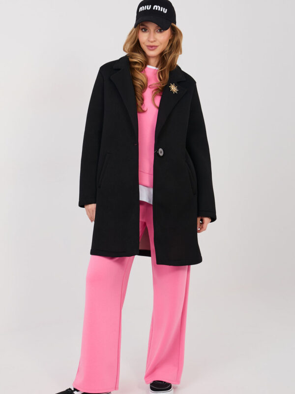 Płaszcz Damski Model IT-PL-FL8153-1.06 Black - Rue Paris