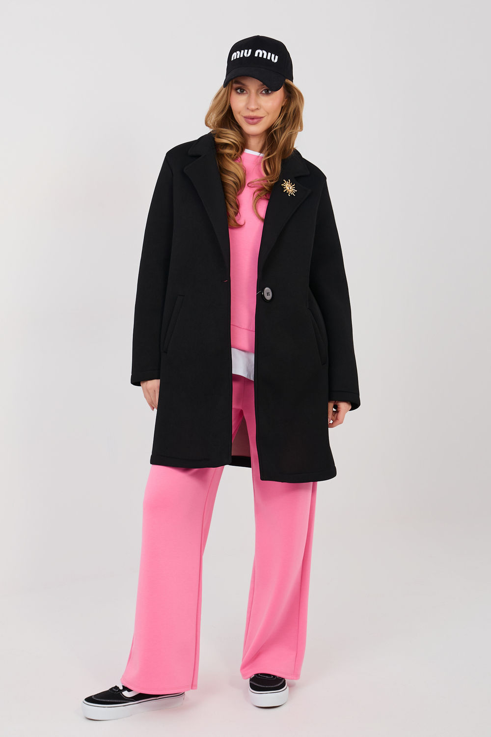 Płaszcz Damski Model IT-PL-FL8153-1.06 Black - Rue Paris