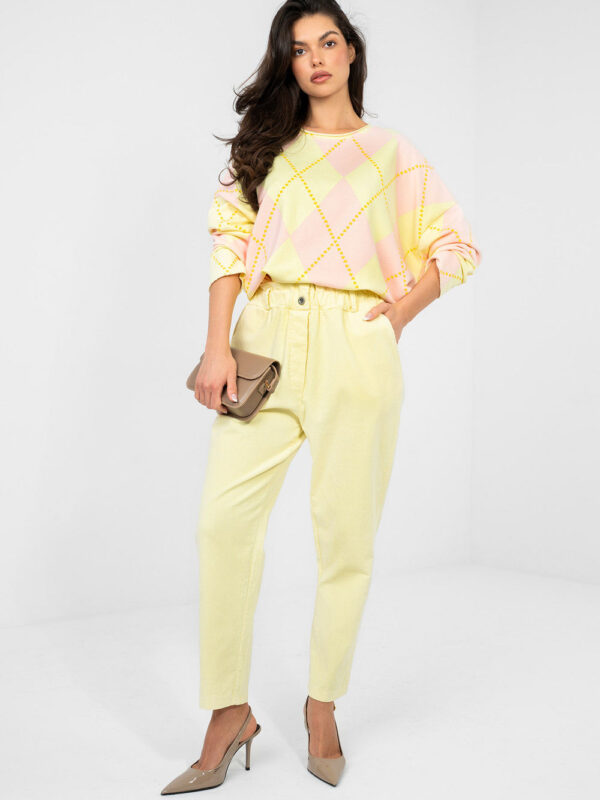 Spodnie Damskie Model MI-SP-2689.47 Light Yellow - Italy Moda