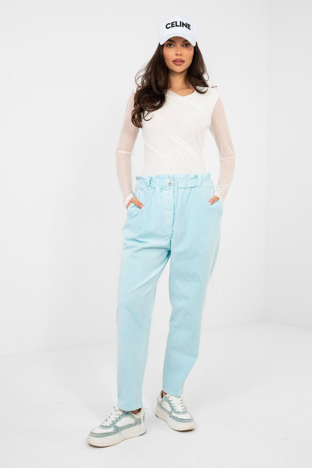 Spodnie Damskie Model MI-SP-2689.47 Light Blue - Italy Moda