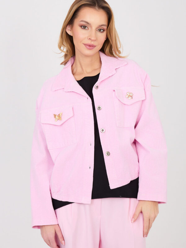 Kurtka Damska Model IT-KR-FL10163.10 Light Pink - Rue Paris