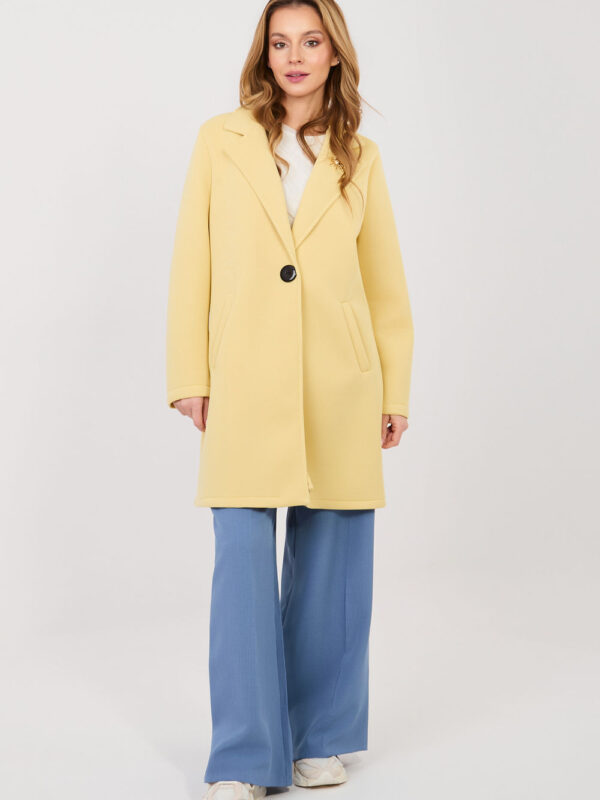 Płaszcz Damski Model IT-PL-FL8153-1.04 Light Yellow - Rue Paris