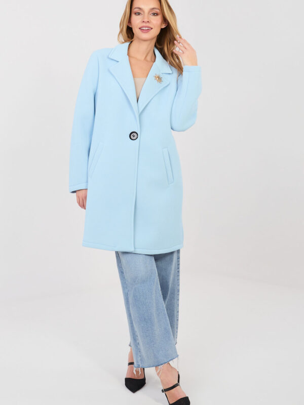 Płaszcz Damski Model IT-PL-FL8153-1.06 Light Blue - Rue Paris