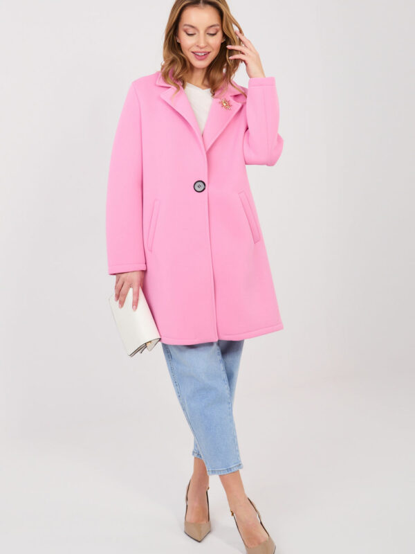 Płaszcz Damski Model IT-PL-FL8153-1.04 Pink - Rue Paris