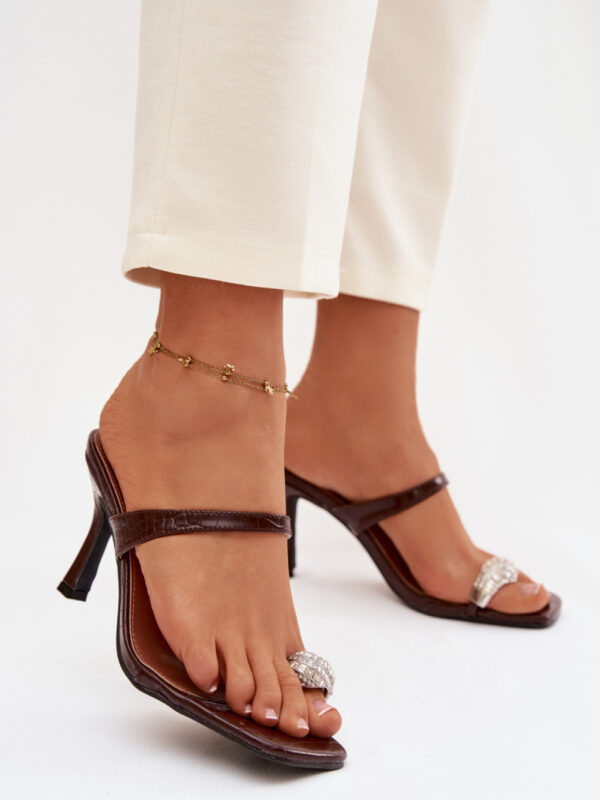Sandał Klapki Model Lorissa P-1499 Czekolada - Step in style