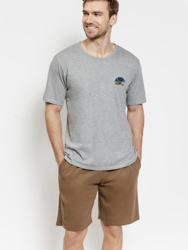 Piżama Męska Model Gabriel 3576 Melange Dark Grey - Taro