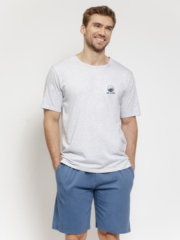 Piżama Męska Model Gabriel 3576 Grey Melange - Taro