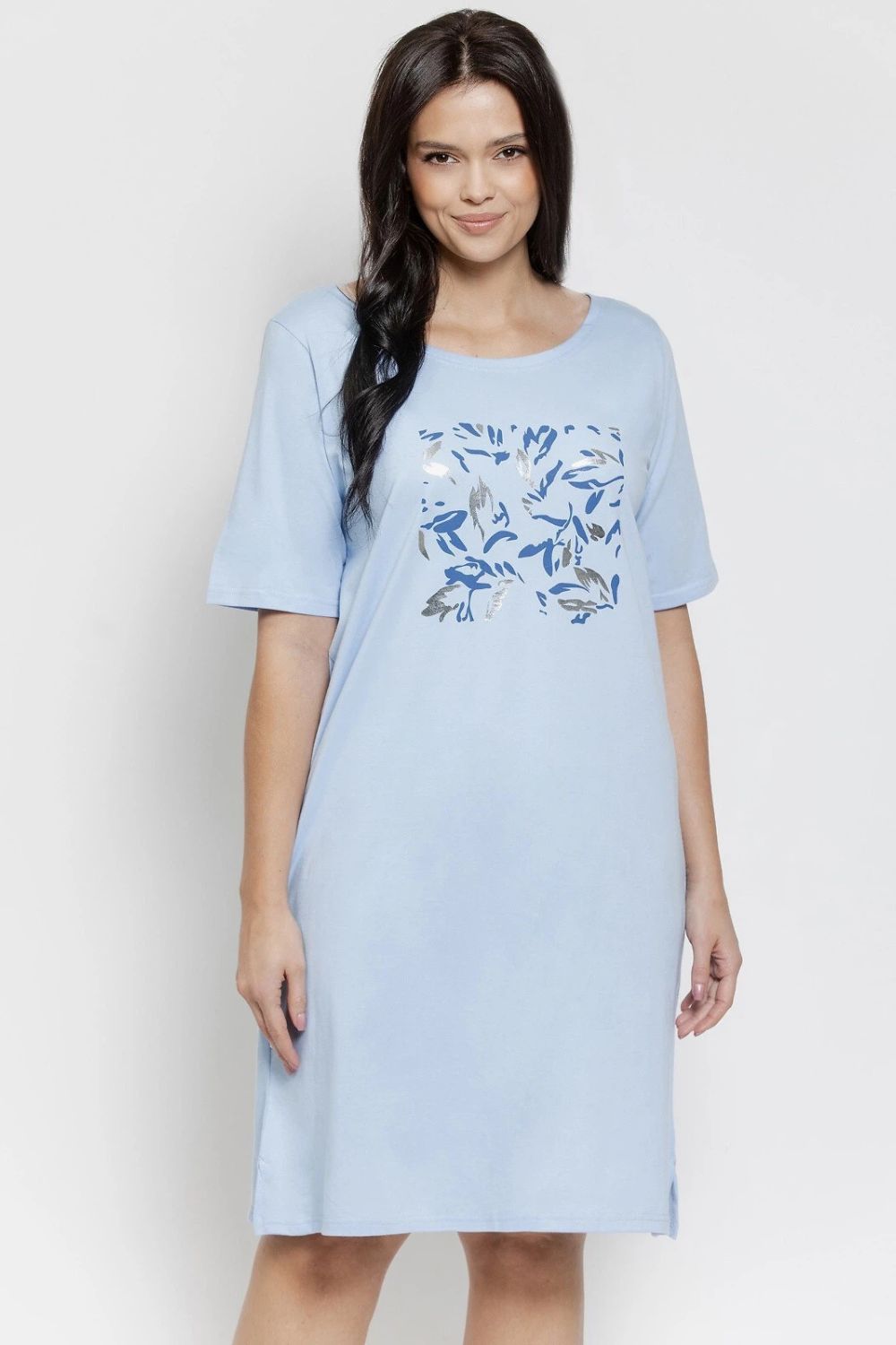 Koszulka nocna Koszula Nocna Model Valentina Maxi 3573 Blue - Taro