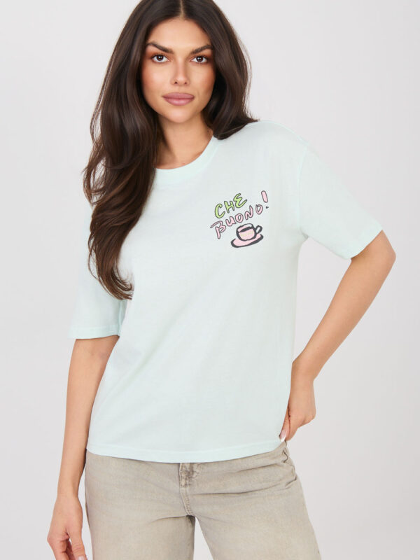 Tshirt Damski Model D12022AH02645AA Mint - Sublevel
