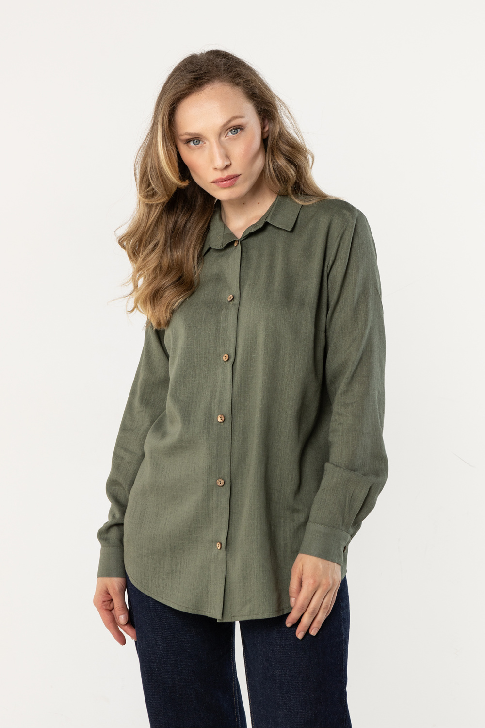 Koszula Damska Model A768 Khaki - awama