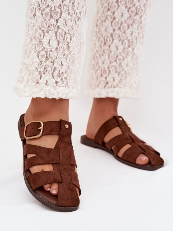 Sandał Klapki Model Elzora 9784 Brown - Step in style