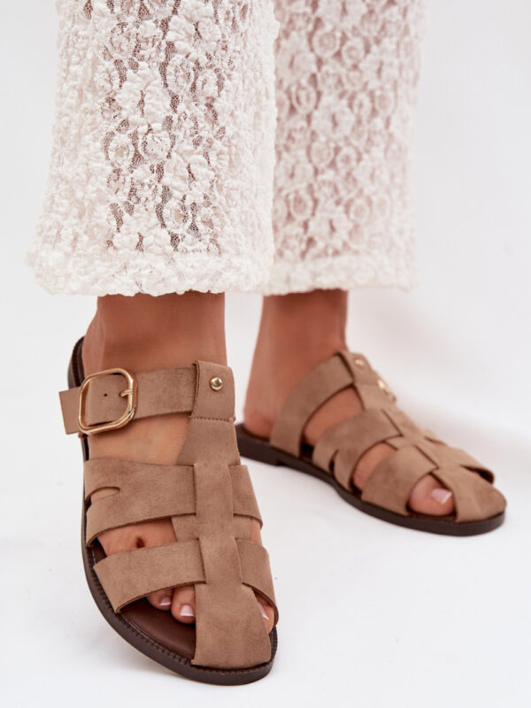 Sandał Klapki Model Elzora 9784 Beige - Step in style