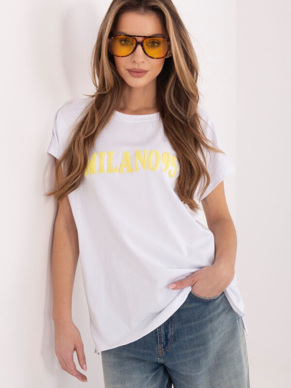 Tshirt Damski Model RV-TS-A1206.84 White/Yellow - Relevance