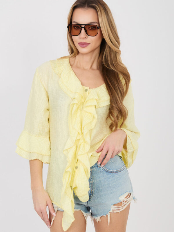 Koszula Damska Model IT-KS-81863.11P Light Yellow - Italy Moda