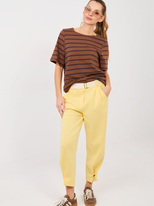Spodnie Dresowe Model MI-SP-P6224.71 Light Yellow - Italy Moda