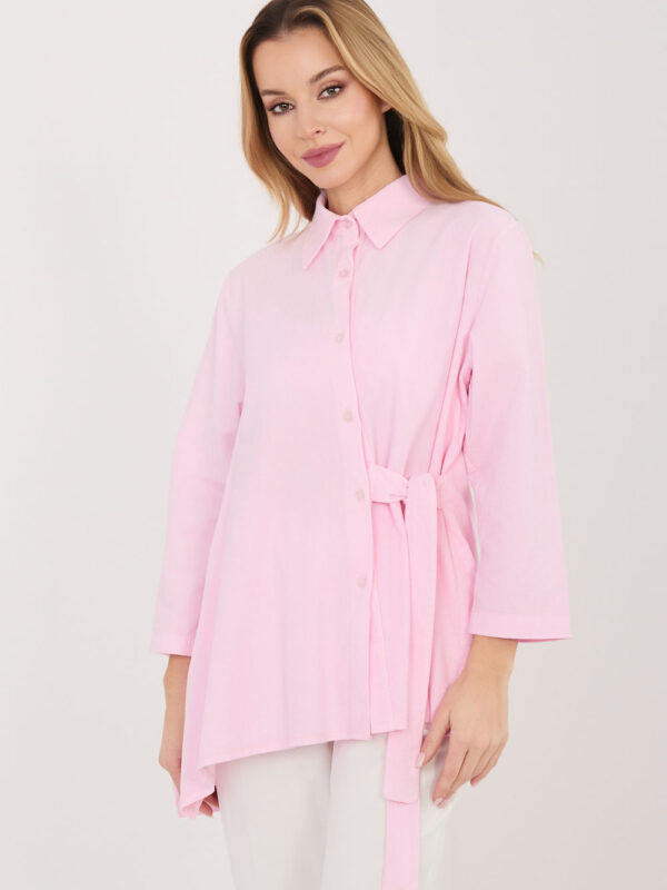 Koszula Damska Model IT-KS-FL10188.27 Light Pink - Rue Paris