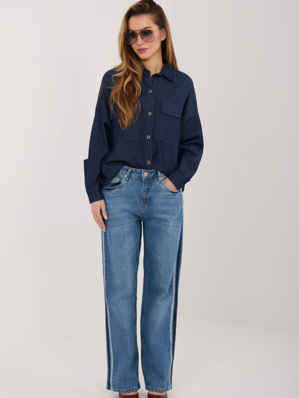 Spodnie Jeansy Damskie Model D85084BL62589M324 Dark Blue - Sublevel