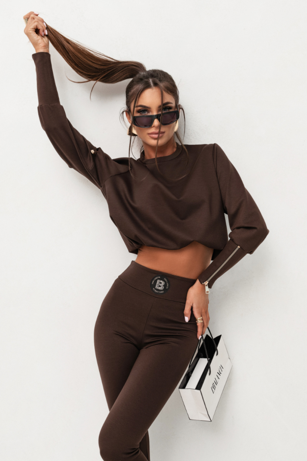 Spodnie Komplet Model Premium Agrafka 490065767 Brown - LaBalancia