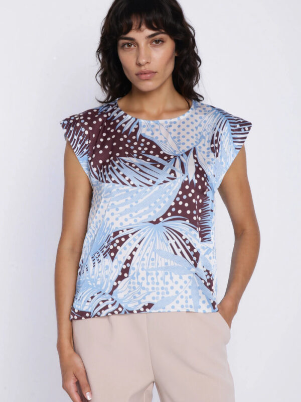 Bluzka z rękawem kimono B229 Liście - Nife