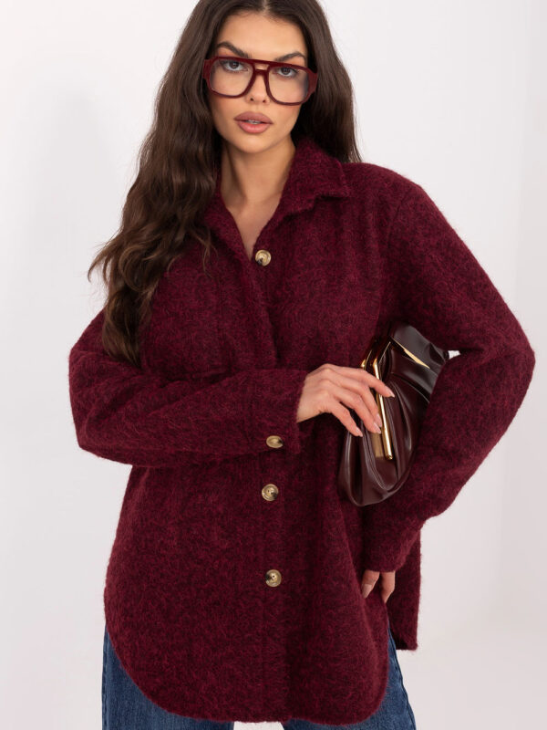 Kurtka Damska Model IT-KR-22292.01 Bordo - Rue Paris