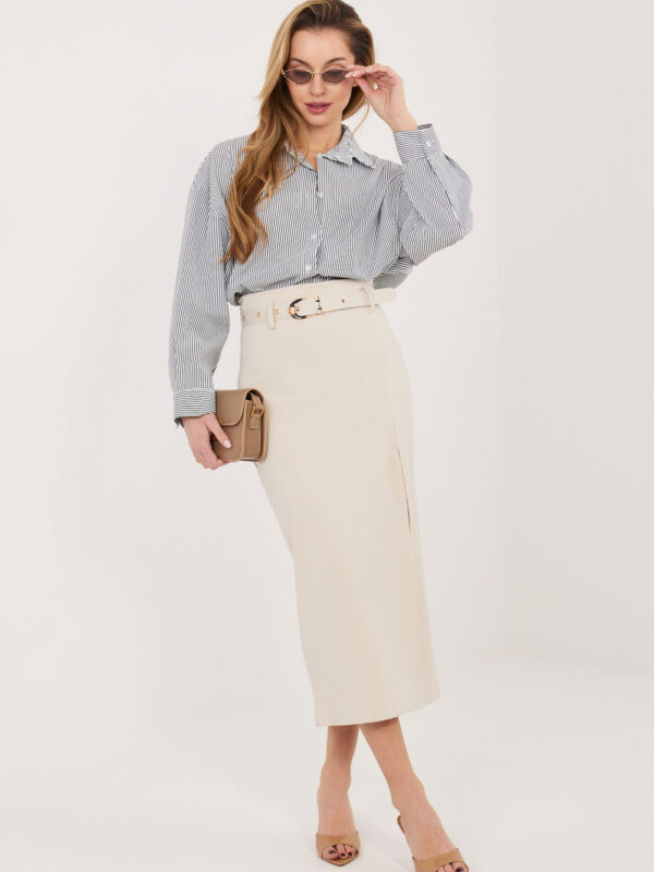 Spódnica Model IT-SD-FL7393-1.16 Light Beige - Rue Paris