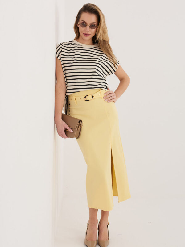 Spódnica Model IT-SD-FL7393-1.16 Light Yellow - Rue Paris