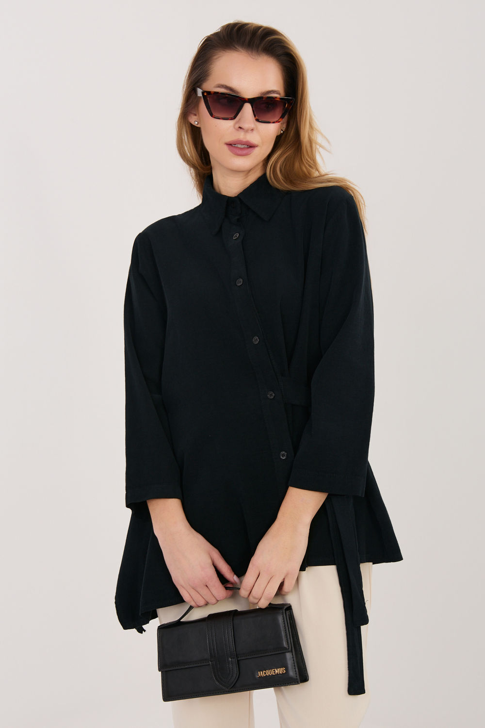Koszula Damska Model IT-KS-FL10188.27 Black - Rue Paris
