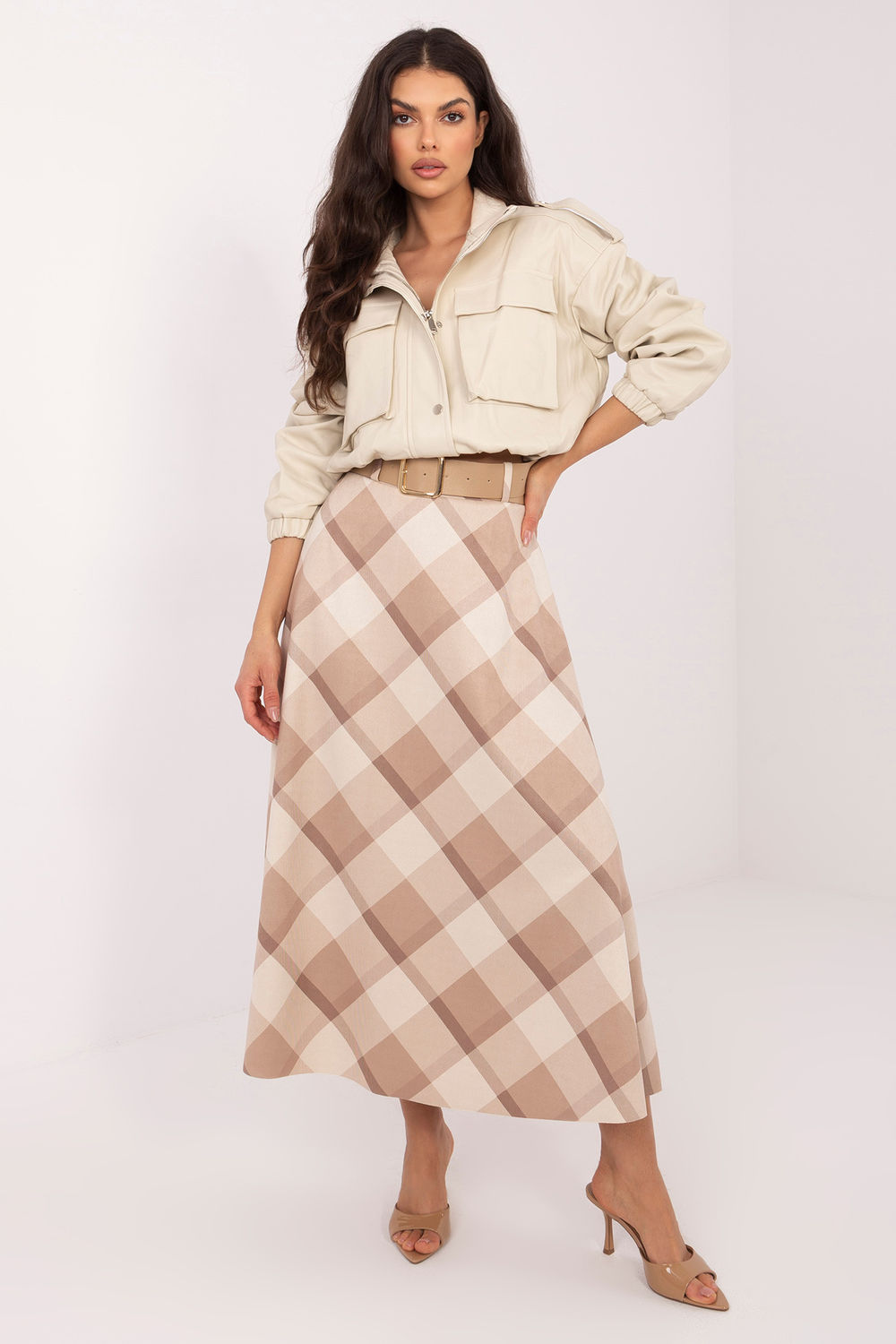 Spódnica Model IT-SD-23296-1.85 Beige - Italy Moda