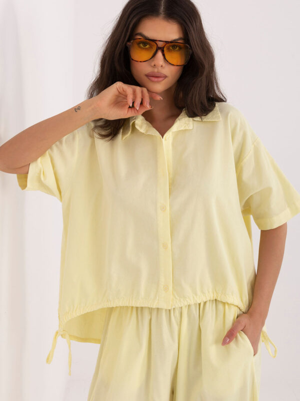 Koszula Damska Model IT-KS-FL10320.12 Light Yellow - Italy Moda