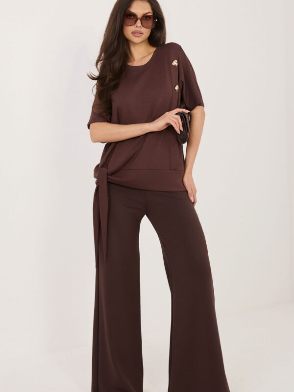 Spodnie Komplet Model RV-KMPL-A1235.29P Dark Brown - Relevance
