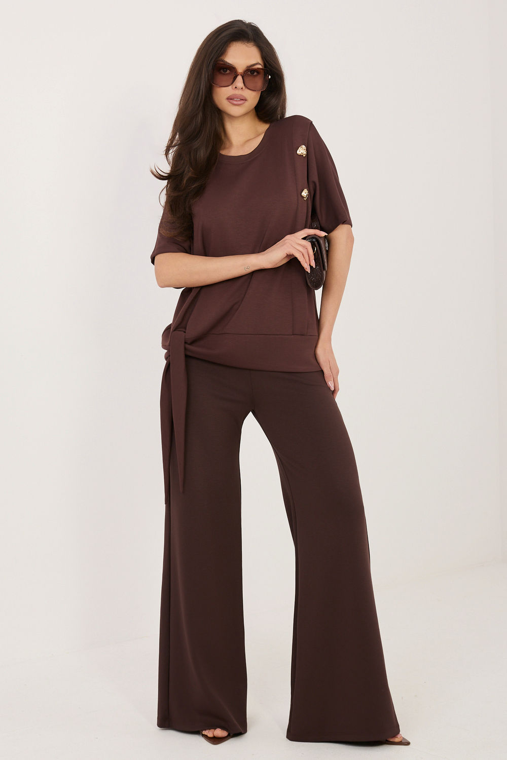 Spodnie Komplet Model RV-KMPL-A1235.29P Dark Brown - Relevance
