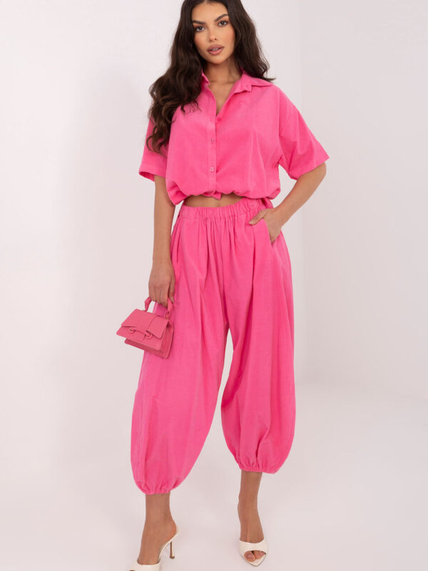 Spodnie Damskie Model IT-SP-FL10309-1.91 Dark Pink - Italy Moda