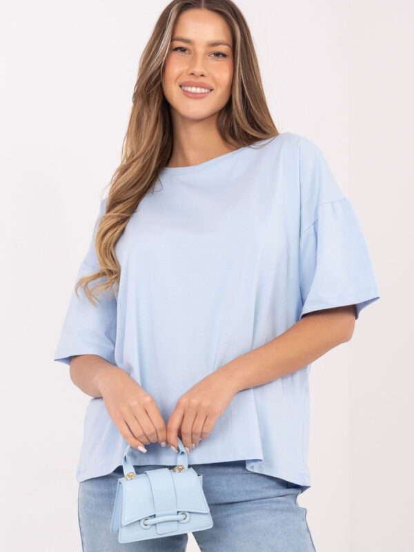 Tshirt Damski Model RV-BZ-A1230.12 Light Blue - Rue Paris