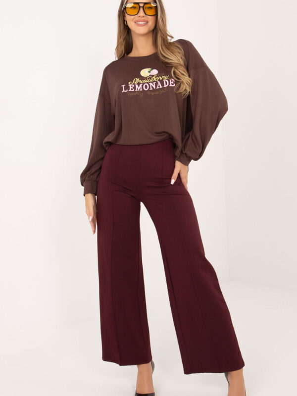 Bluza Damska Model RV-BL-A1218.11P Dark Brown - Rue Paris