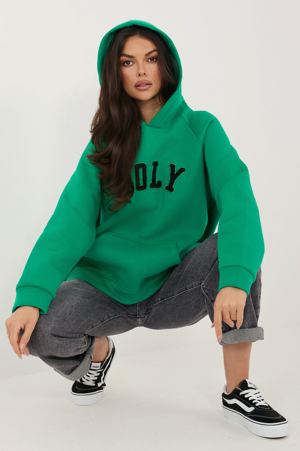 Bluza Damska Model RV-BL-A1082.10 Dark Green - Rue Paris