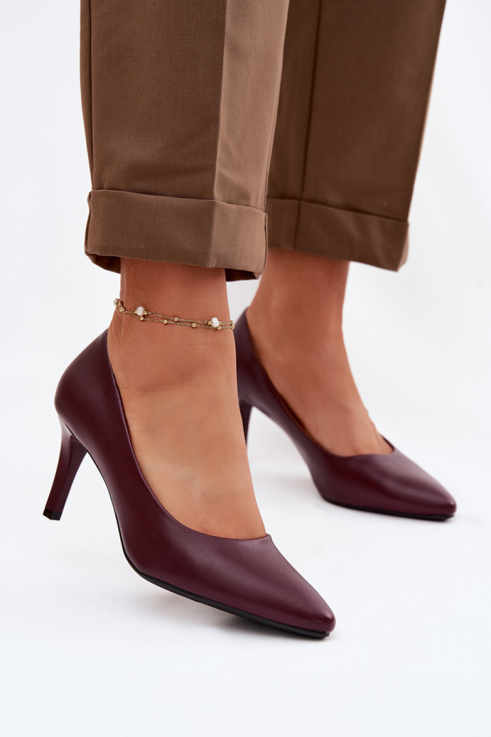 Szpilki Model Sergio Leone 1336 Bordo - Step in style