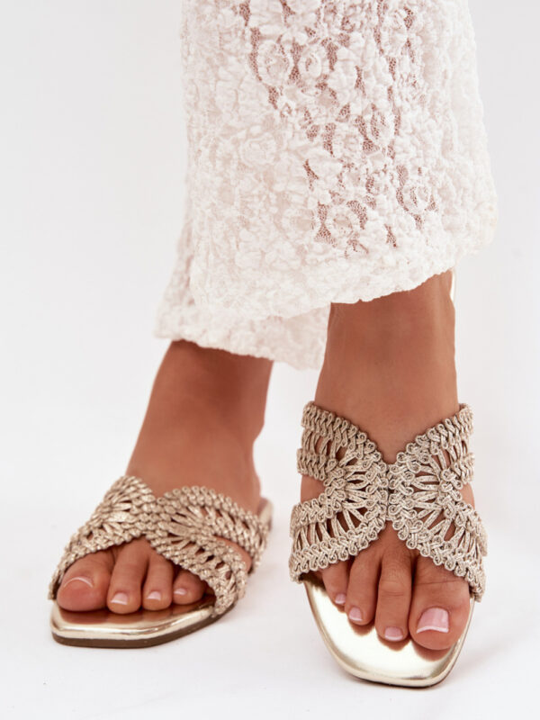 Sandał Klapki Model Fariella 2674-3 Gold - Step in style