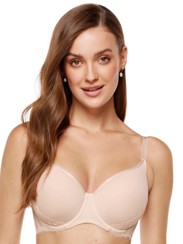 Biustonosz push up Biustonosz Usztywniany Model Eclipse Full Cup B5 Beige - Gorteks