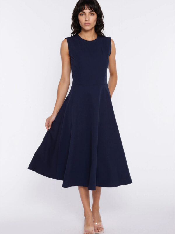 Sukienka z lamówką S292 Navy - Nife