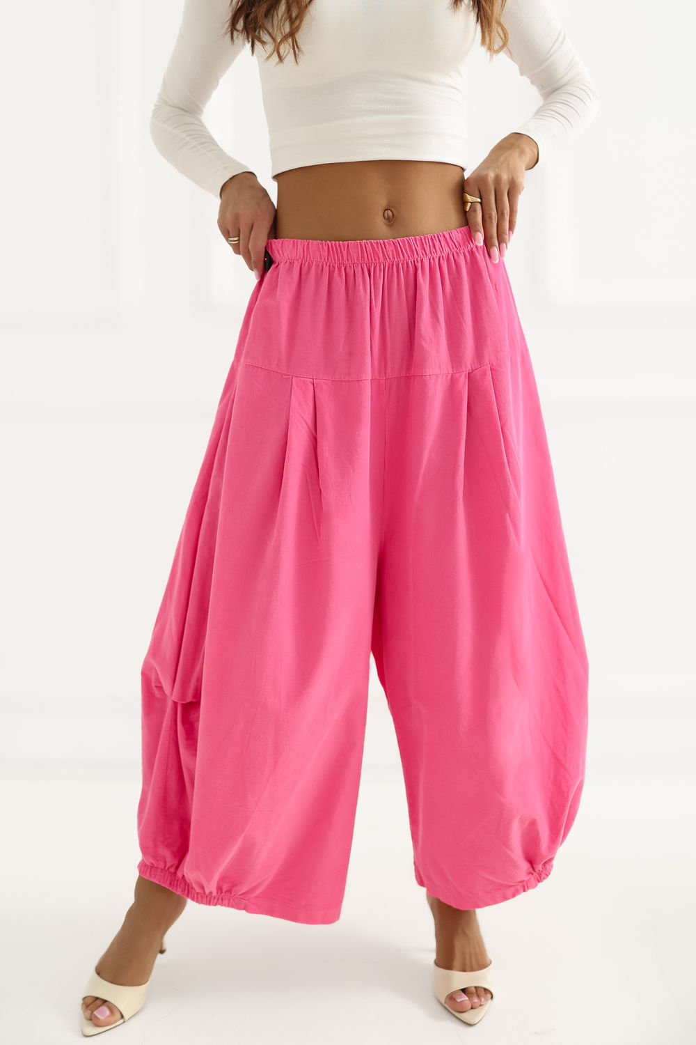 Spodnie Damskie Model IT-SP-FL9321.96 Dark Pink - Italy Moda