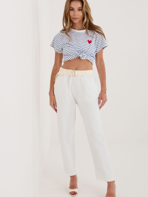 Spodnie Damskie Model IT-SP-26016.87 Ecru - Italy Moda