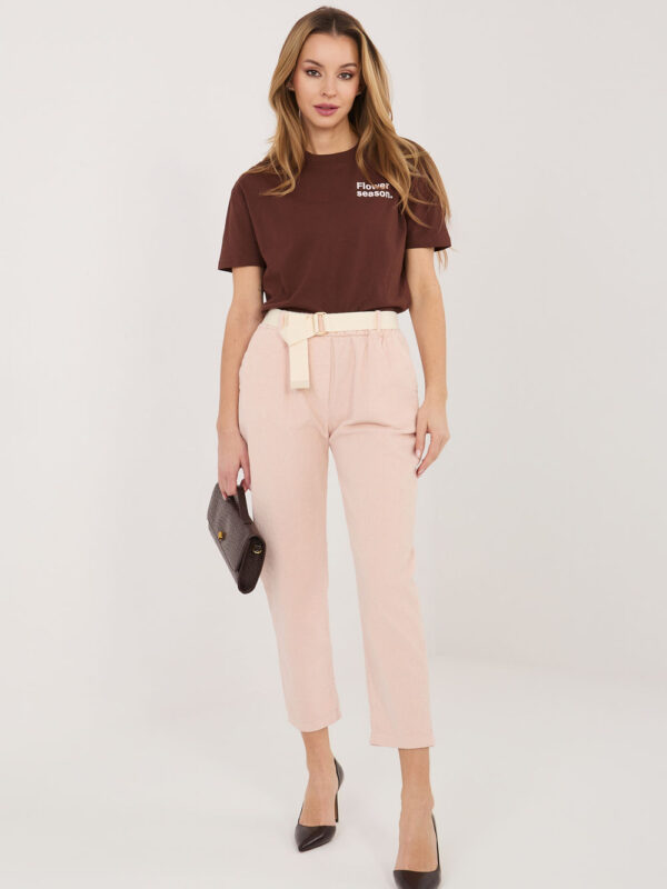 Spodnie Damskie Model IT-SP-242979.90 Light Pink - Italy Moda