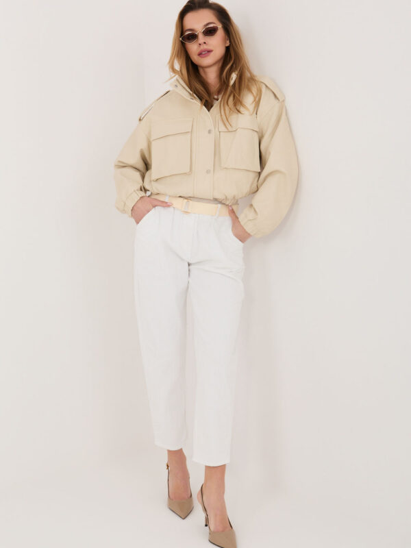 Spodnie Damskie Model IT-SP-242979.90 Ecru - Italy Moda