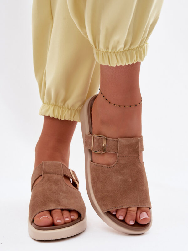 Sandał Klapki Model Zemela 26SD18-51 Camel - Step in style