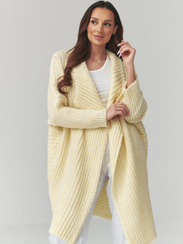 Sweter Kardigan Model S173 Banan - Makadamia