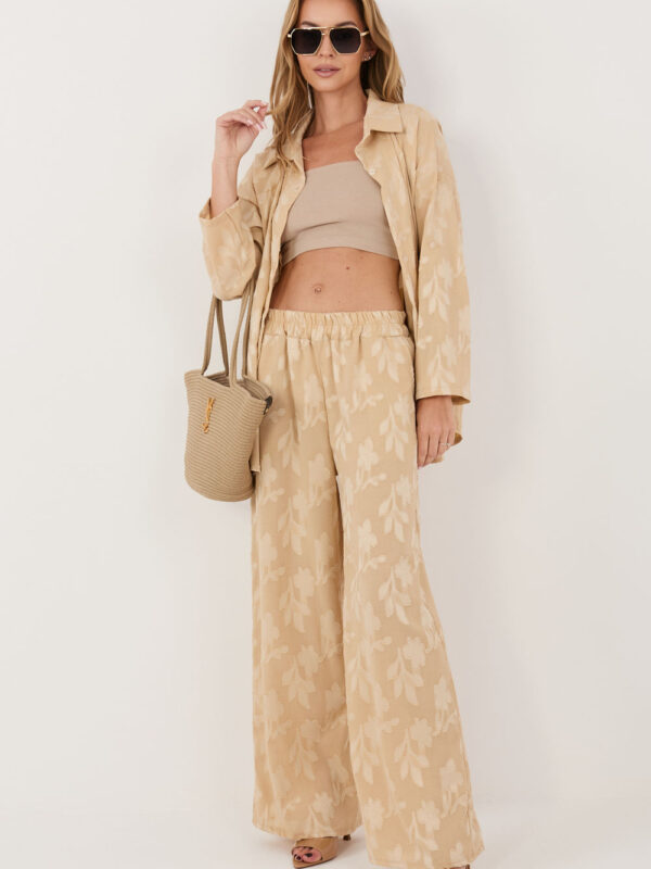 Spodnie Komplet Model IT-KMPL-10127.60 Beige - Rue Paris
