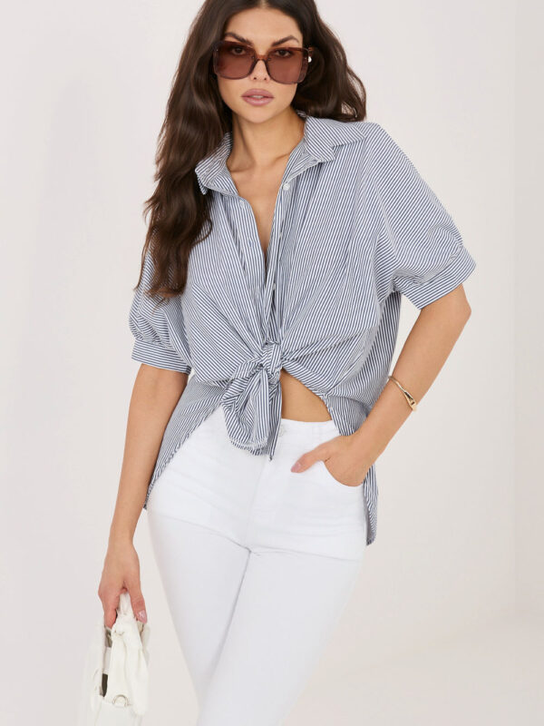 Koszula Damska Model IT-KS-18989.17 White/Grey - Rue Paris