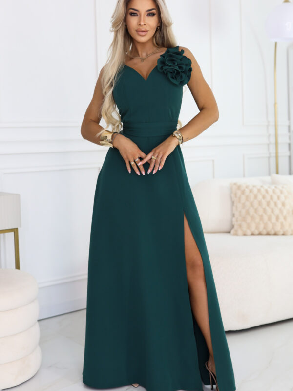 Sukienka Model 669-1 Bottle Green - Numoco