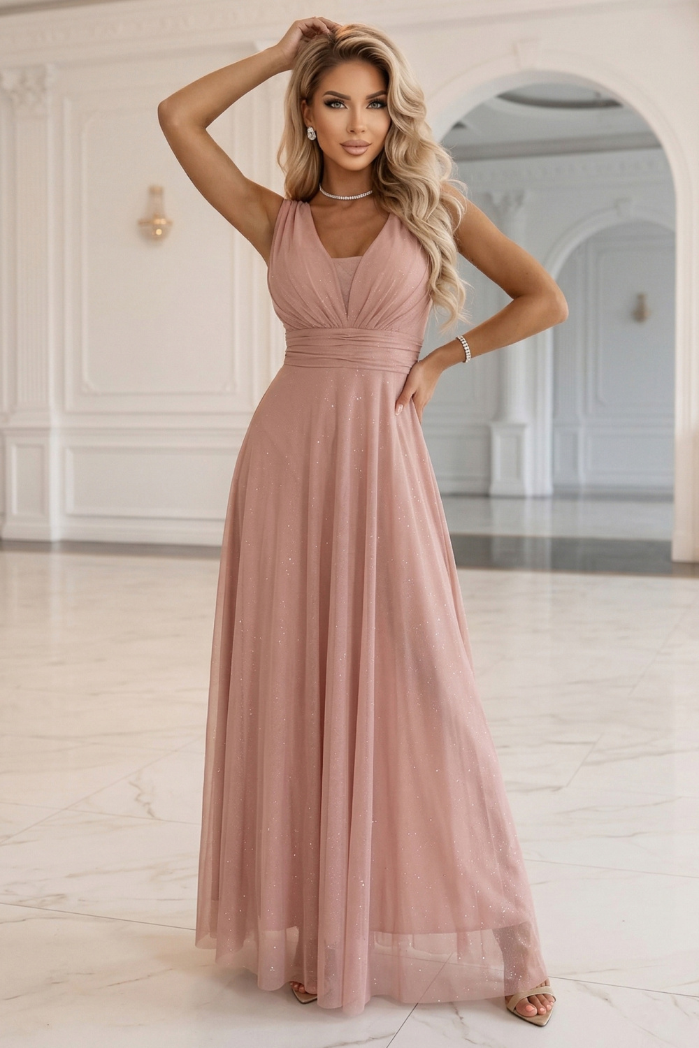 Sukienka Model 637-7 Powder Pink - Numoco